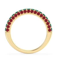 Gemstone Studded Half Eternity Agni Band