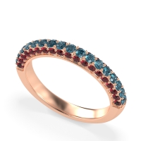 Gemstone Studded Half Eternity Agni Band