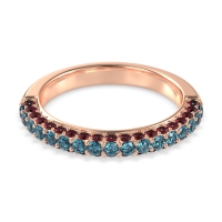 Gemstone Studded Half Eternity Agni Band