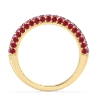 Gemstone Studded Half Eternity Agni Band
