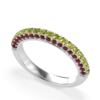 Gemstone Studded Half Eternity Agni Band