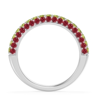 Gemstone Studded Half Eternity Agni Band