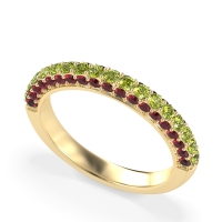Gemstone Studded Half Eternity Agni Band