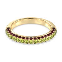 Gemstone Studded Half Eternity Agni Band