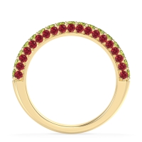 Gemstone Studded Half Eternity Agni Band