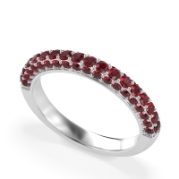 Gemstone Studded Half Eternity Agni Band