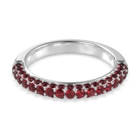 Gemstone Studded Half Eternity Agni Band