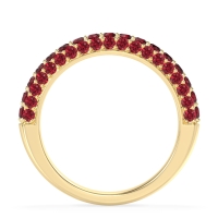 Gemstone Studded Half Eternity Agni Band