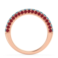 Gemstone Studded Half Eternity Agni Band