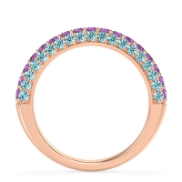 Gemstone Studded Half Eternity Agni Band