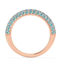 Gemstone Studded Half Eternity Agni Band