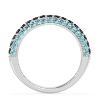 Gemstone Studded Half Eternity Agni Band