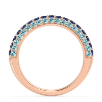 Gemstone Studded Half Eternity Agni Band