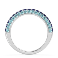 Gemstone Studded Half Eternity Agni Band