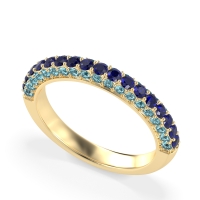 Gemstone Studded Half Eternity Agni Band