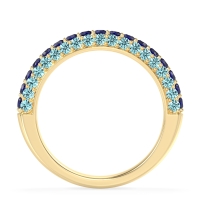 Gemstone Studded Half Eternity Agni Band