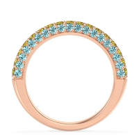 Gemstone Studded Half Eternity Agni Band