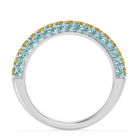 Gemstone Studded Half Eternity Agni Band