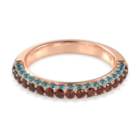 Gemstone Studded Half Eternity Agni Band