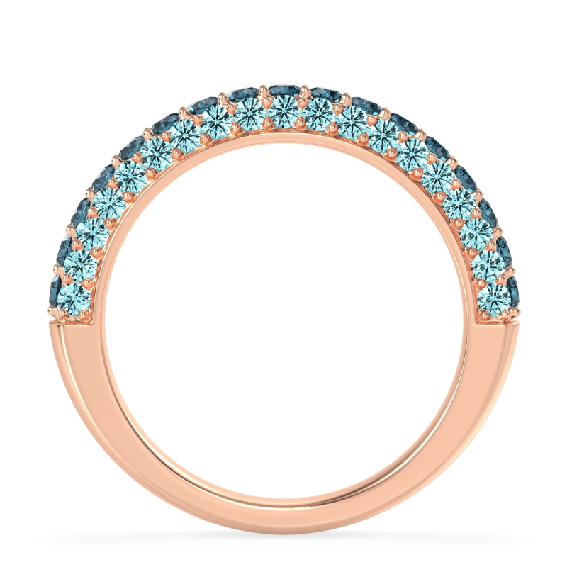 Gemstone Studded Half Eternity Agni Band