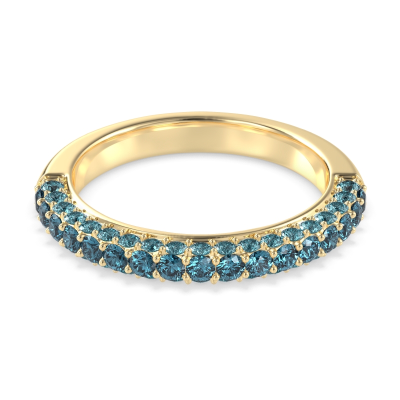 Gemstone Studded Half Eternity Agni Band