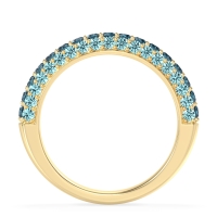 Gemstone Studded Half Eternity Agni Band