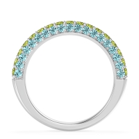 Gemstone Studded Half Eternity Agni Band