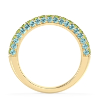 Gemstone Studded Half Eternity Agni Band