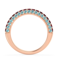 Gemstone Studded Half Eternity Agni Band