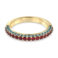 Gemstone Studded Half Eternity Agni Band