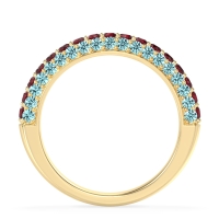 Gemstone Studded Half Eternity Agni Band
