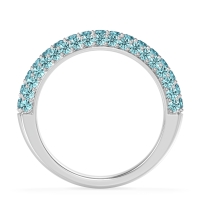 Gemstone Studded Half Eternity Agni Band