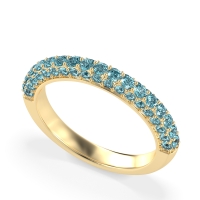 Gemstone Studded Half Eternity Agni Band