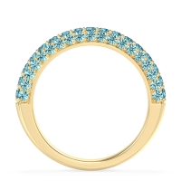 Gemstone Studded Half Eternity Agni Band