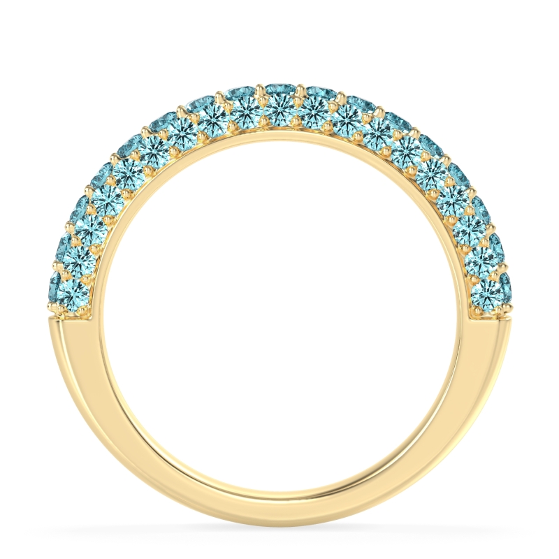 Gemstone Studded Half Eternity Agni Band