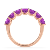 U Prong Half Eternity Emerald Cut Raha Band