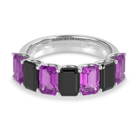 U Prong Half Eternity Emerald Cut Raha Band