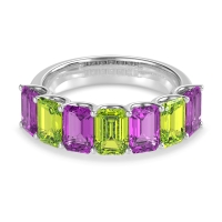 U Prong Half Eternity Emerald Cut Raha Band