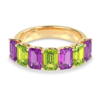 U Prong Half Eternity Emerald Cut Raha Band