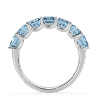 U Prong Half Eternity Emerald Cut Raha Band