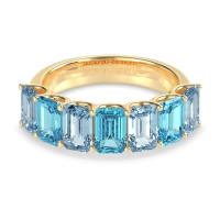 U Prong Half Eternity Emerald Cut Raha Band