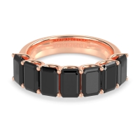 U Prong Half Eternity Emerald Cut Raha Band