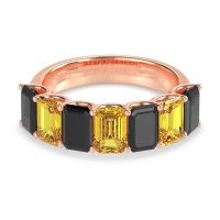 U Prong Half Eternity Emerald Cut Raha Band