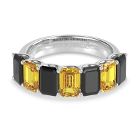 U Prong Half Eternity Emerald Cut Raha Band