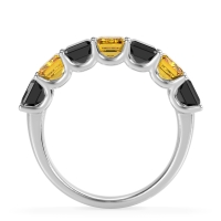 U Prong Half Eternity Emerald Cut Raha Band