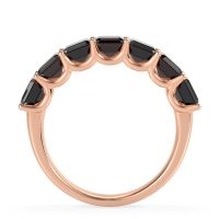 U Prong Half Eternity Emerald Cut Raha Band