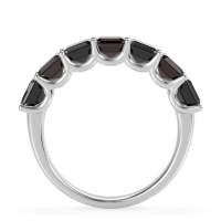 U Prong Half Eternity Emerald Cut Raha Band