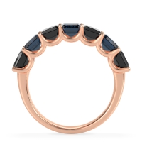 U Prong Half Eternity Emerald Cut Raha Band