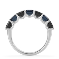 U Prong Half Eternity Emerald Cut Raha Band