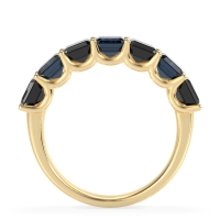 U Prong Half Eternity Emerald Cut Raha Band